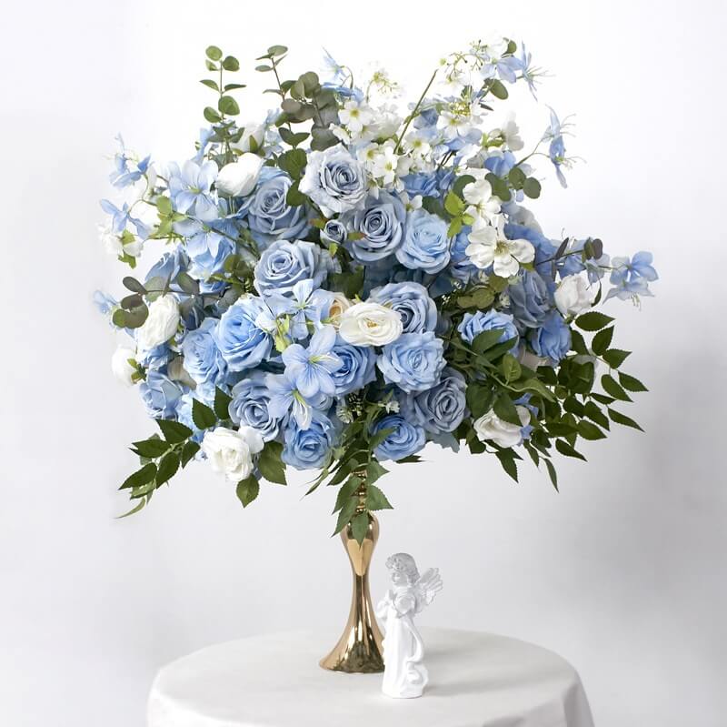 60cm Blue Silk Artificial Flower Ball Flower Table Centerpieces