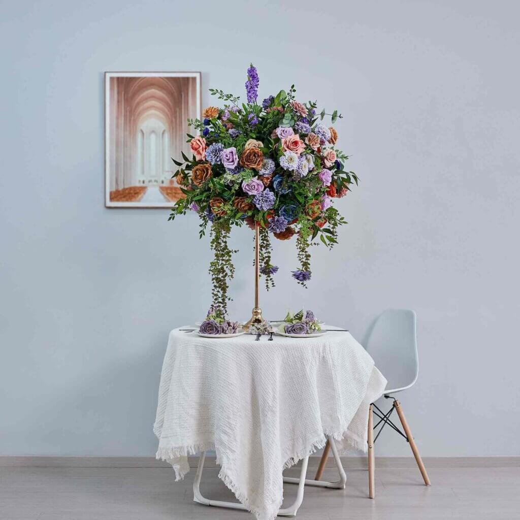 60cm Purple Silk Artificial Flower Ball Flower Table Centerpieces