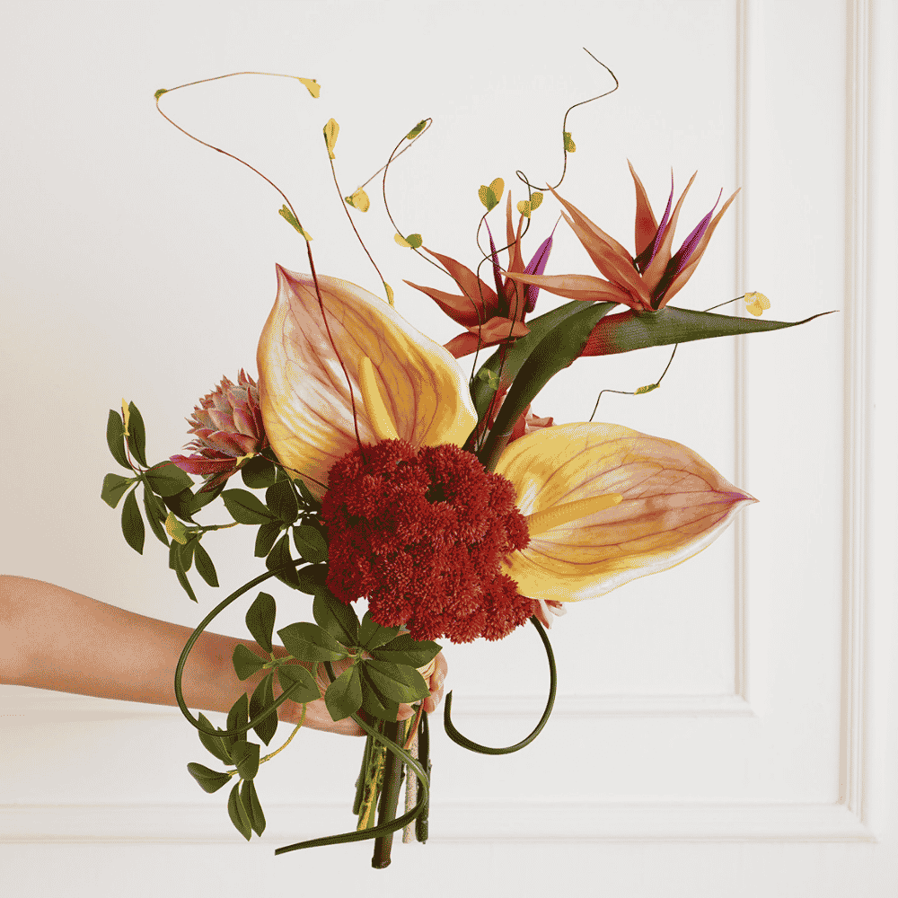 85cm Artificial Soft Rubber Real Touch Bird of Paradise Strelitzia Reginae Flower