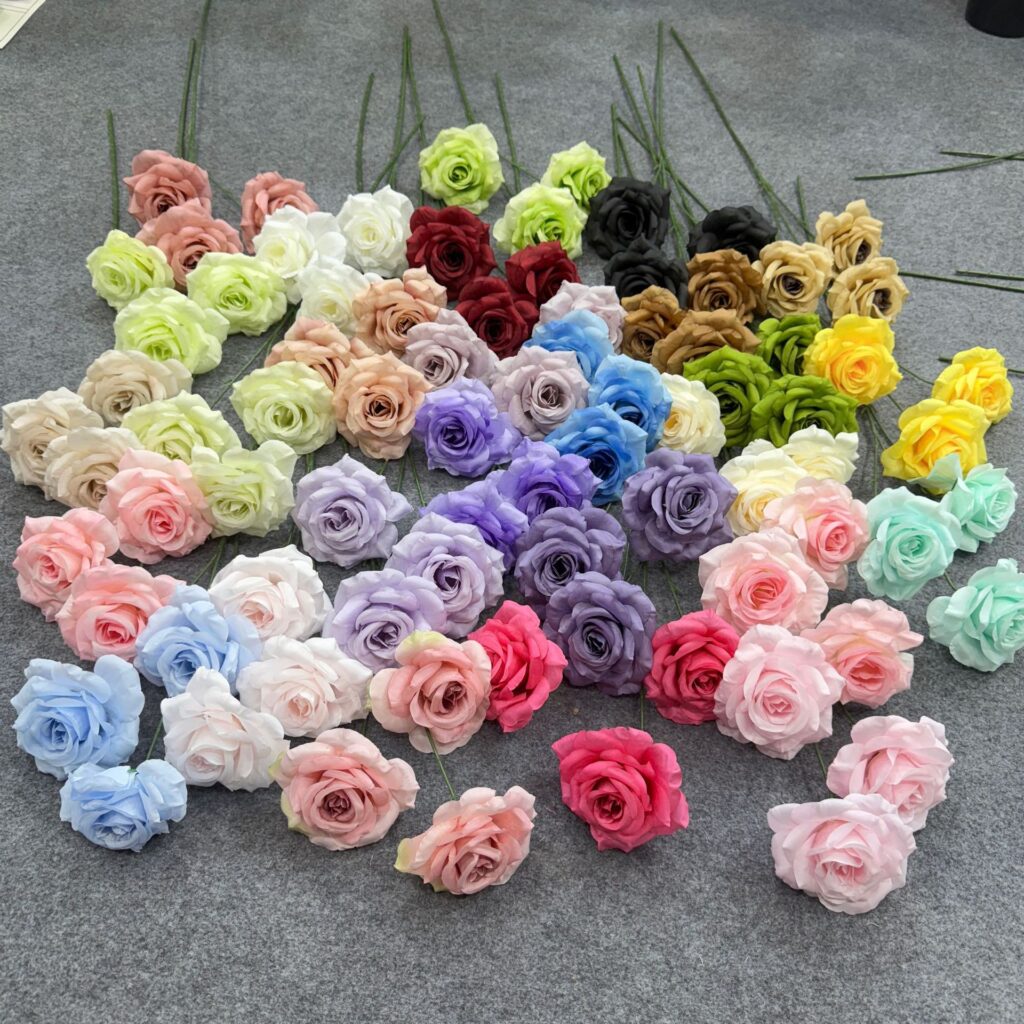68cm Silk 3-Head Artificial Rose Flower
