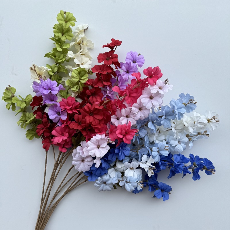 100cm Silk 3-Branched Artificial Delphinium Larkspur Flower Artificial Lilac Sprays