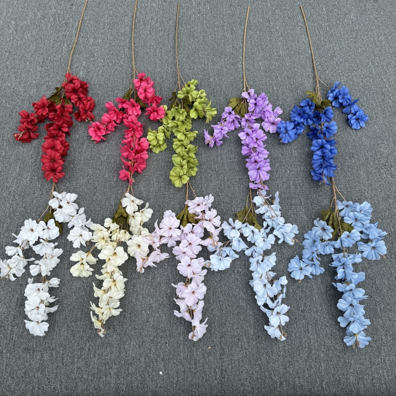 100cm Silk 3-Branched Artificial Delphinium Larkspur Flower Artificial Lilac Sprays