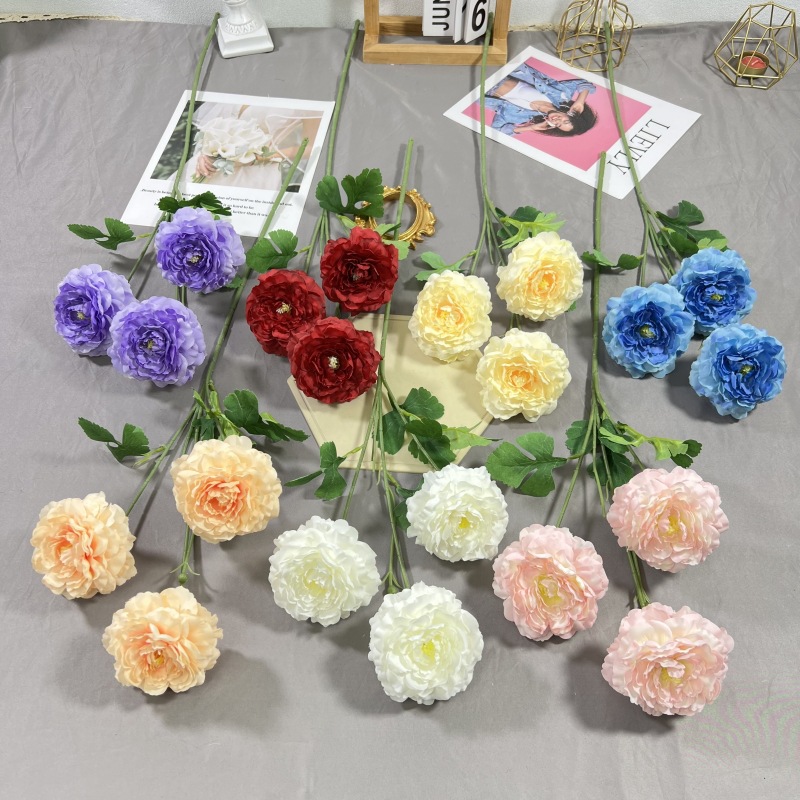 69cm 3-Head Artificial Peony Flower