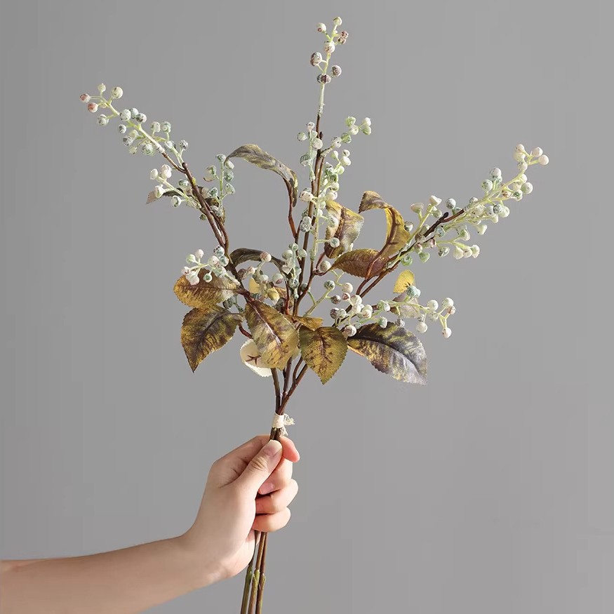 Artificial Dried Flowers & Plants with Autumn Winter Withered Effect, Floral Arrangement Materials