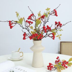 58cm Artificial Holly Berries Christmas Red Fruits