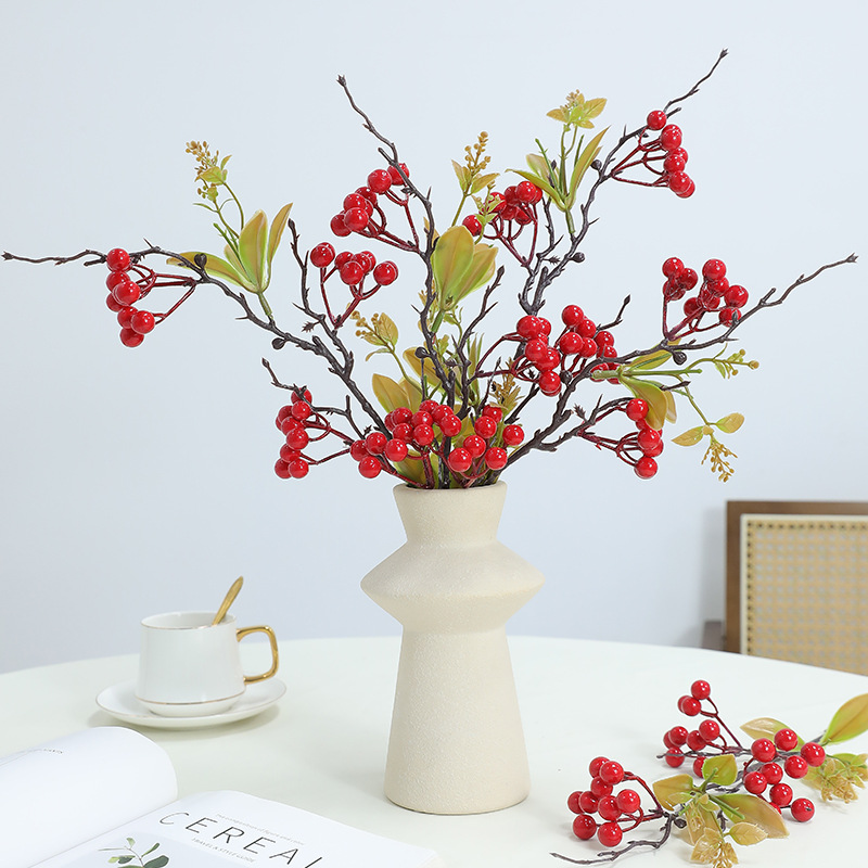 58cm Artificial Holly Berries Christmas Red Fruits