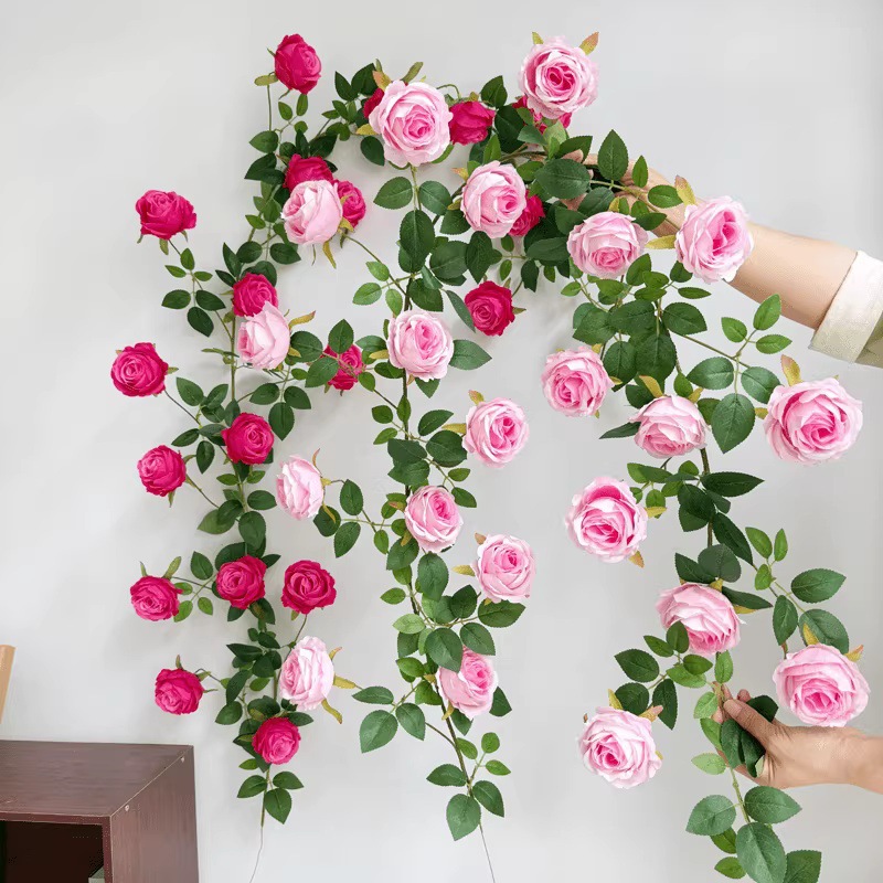 180cm Silk Artificial Rose Flower Hanging Vine