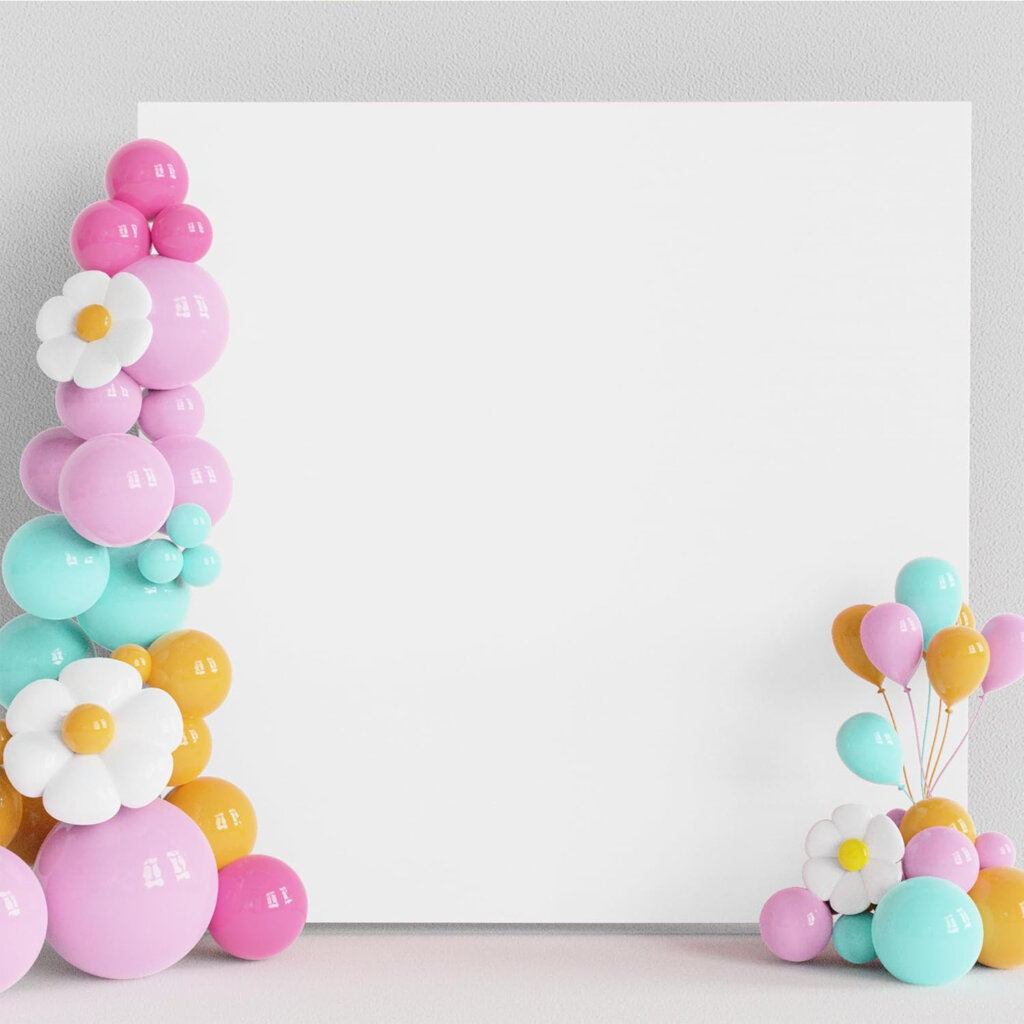 6.6\7\8FT White Square Backdrop Arch Fabric Cover for Party & Wedding