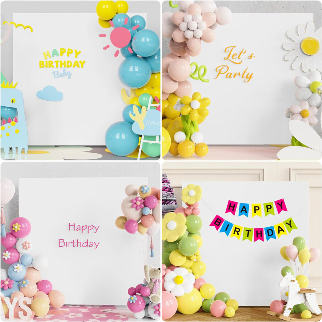 6.6\7\8FT White Square Backdrop Arch Fabric Cover for Party & Wedding