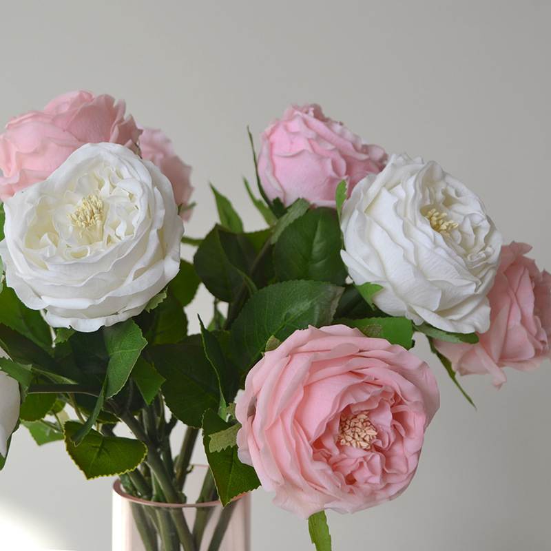 45cm Real Touch Artificial Austin Rose Flower