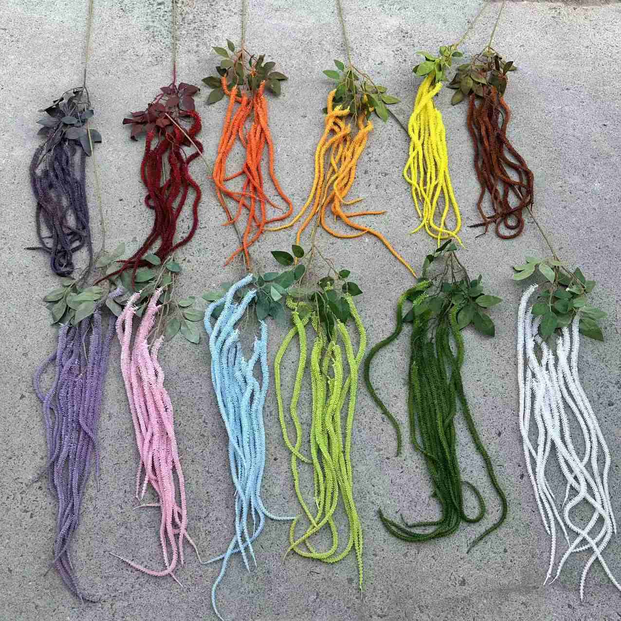 118cm Soft Rubber Artificial Amaranthus Trailing Plant - Image 2