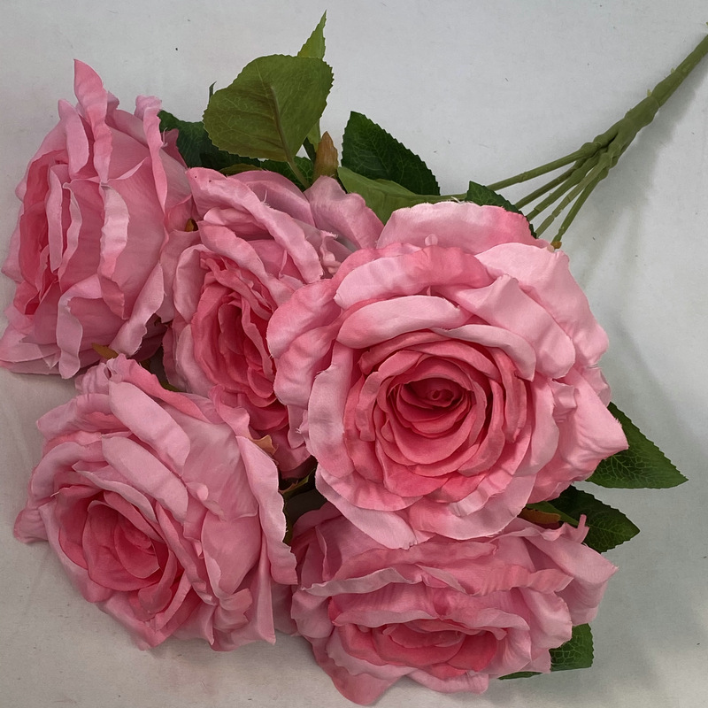 50cm Silk 5-Head Artificial Rose Flower