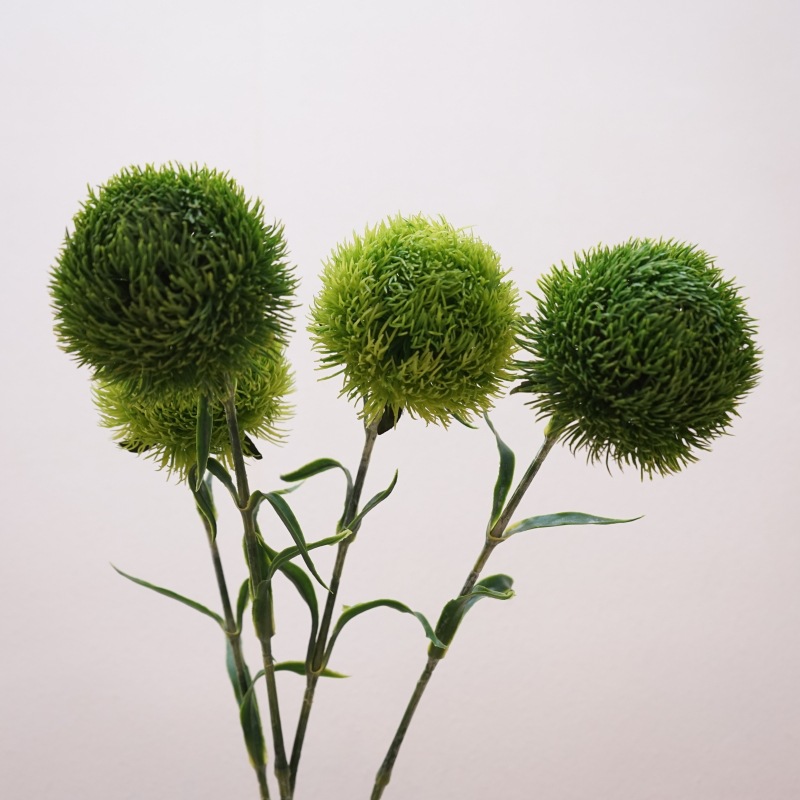 55cm Soft Rubber Artificial Dianthus Green Plant