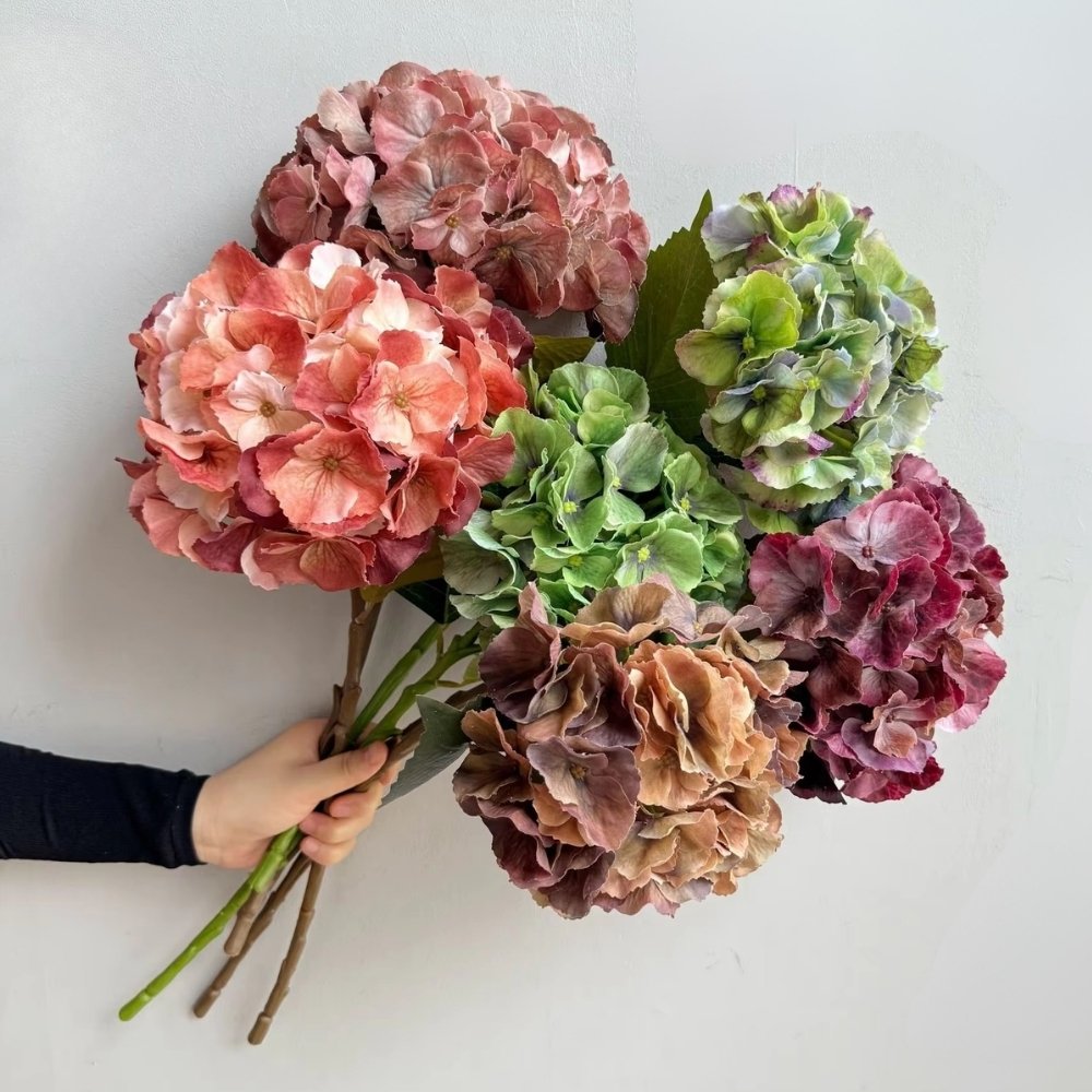 51cm Autumn-Style Silk Artificial Hydrangea Flower