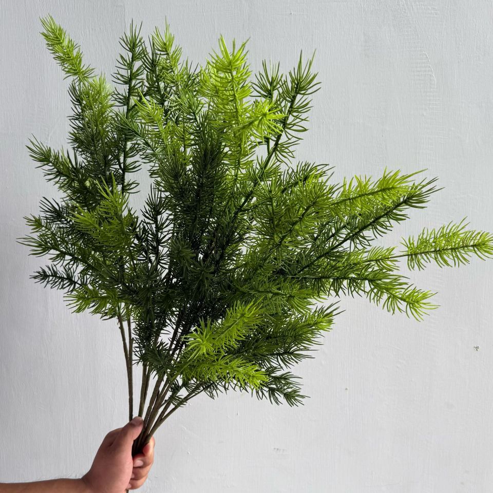 95cm Artificial Single Stem Pine Soft Plastic Pine Needle Greenery