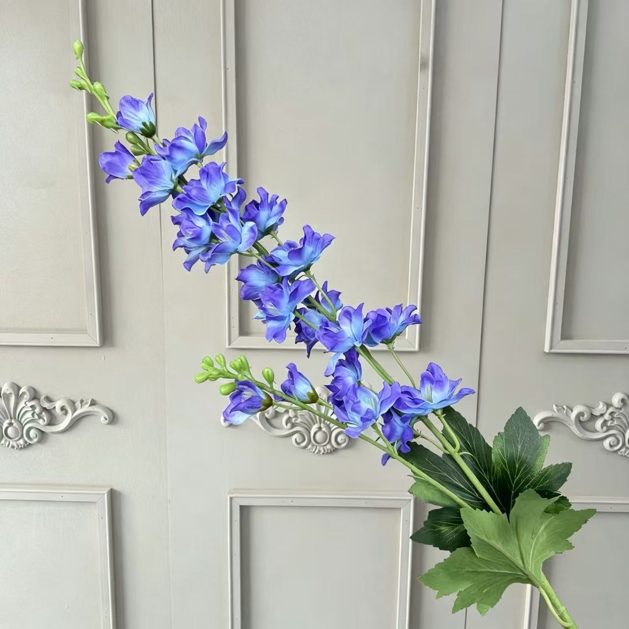 87cm 2-Branched Artificial Delphinium Flower Faux Larkspur - Image 8