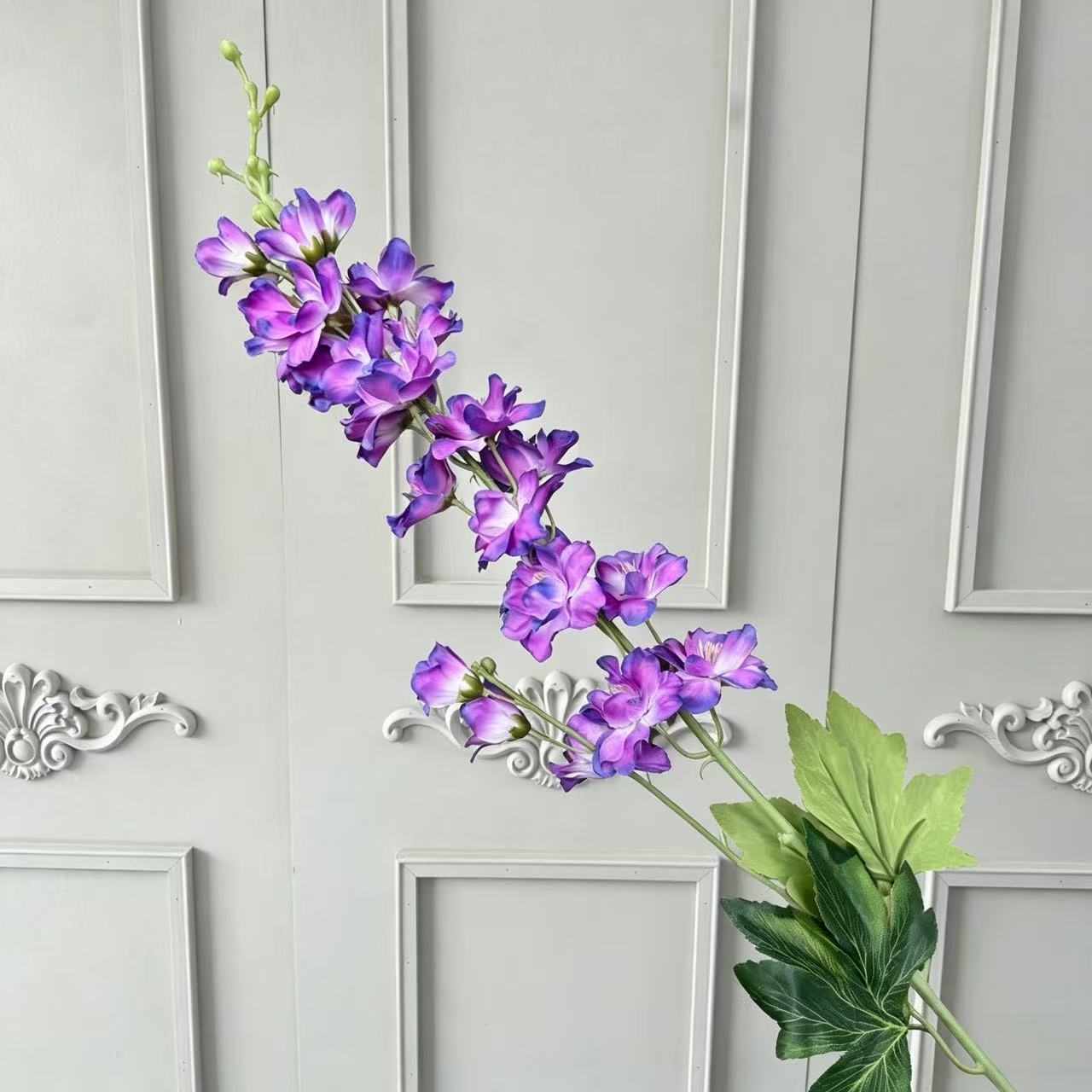 87cm 2-Branched Artificial Delphinium Flower Faux Larkspur - Image 11