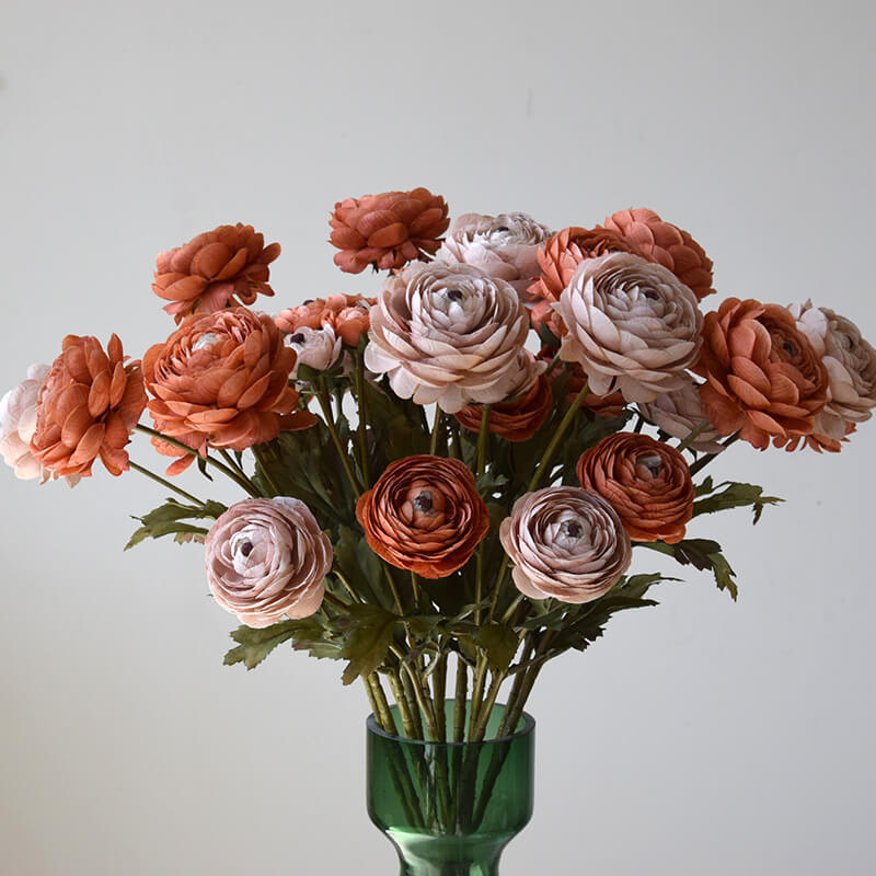 60cm 3‑Heads Autumn Color Peony Artificial Flower