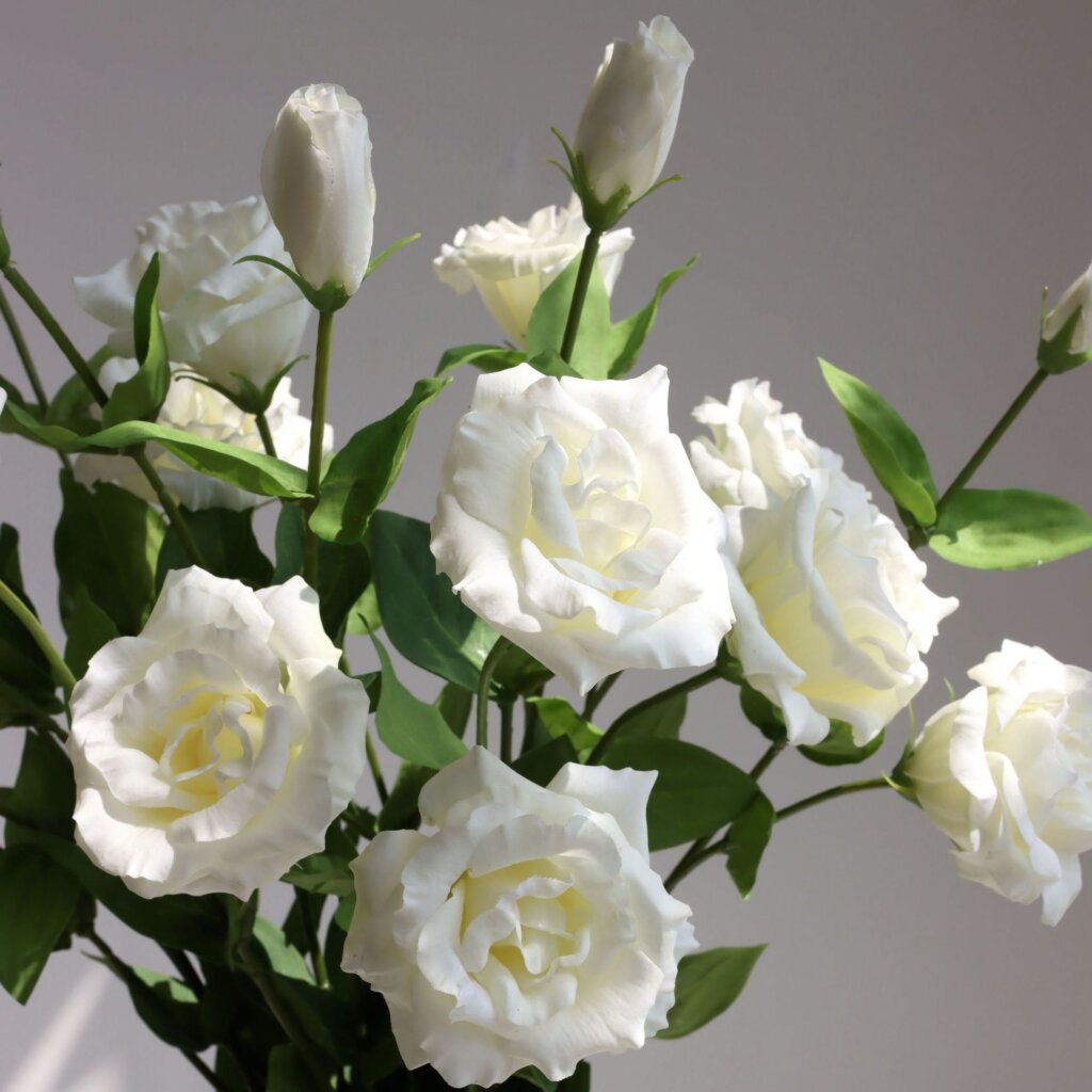 3 Heads 75cm Real Touch Artificial Eustoma
