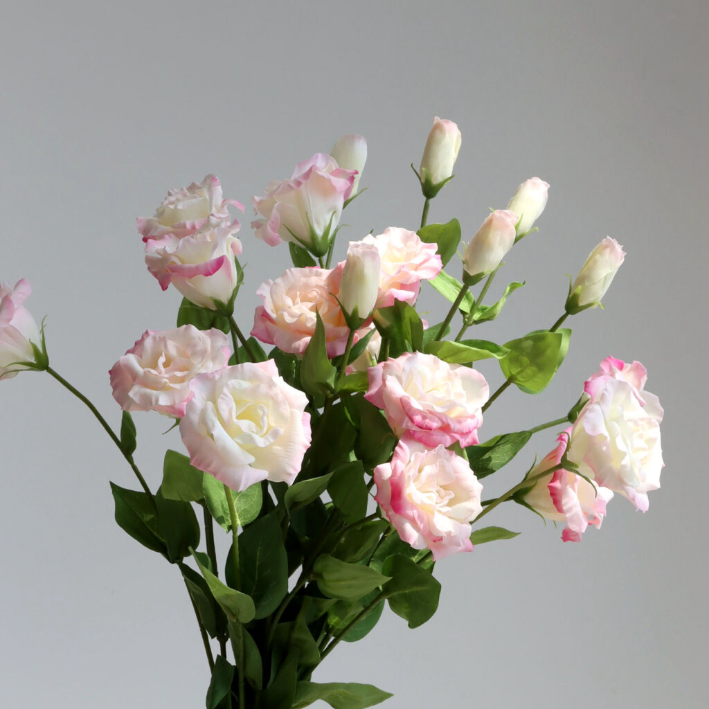3 Heads 75cm Real Touch Artificial Eustoma