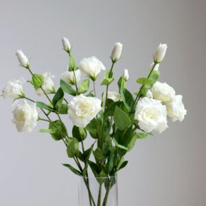 3 Heads 75cm Real Touch Artificial Eustoma - Image 1