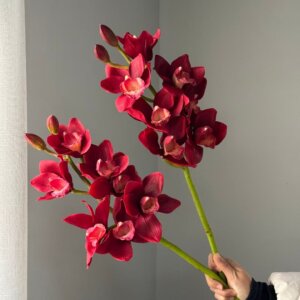 70cm 7-Head Luxurious Real Touch Cymbidium Artificial Flowers - Image 4
