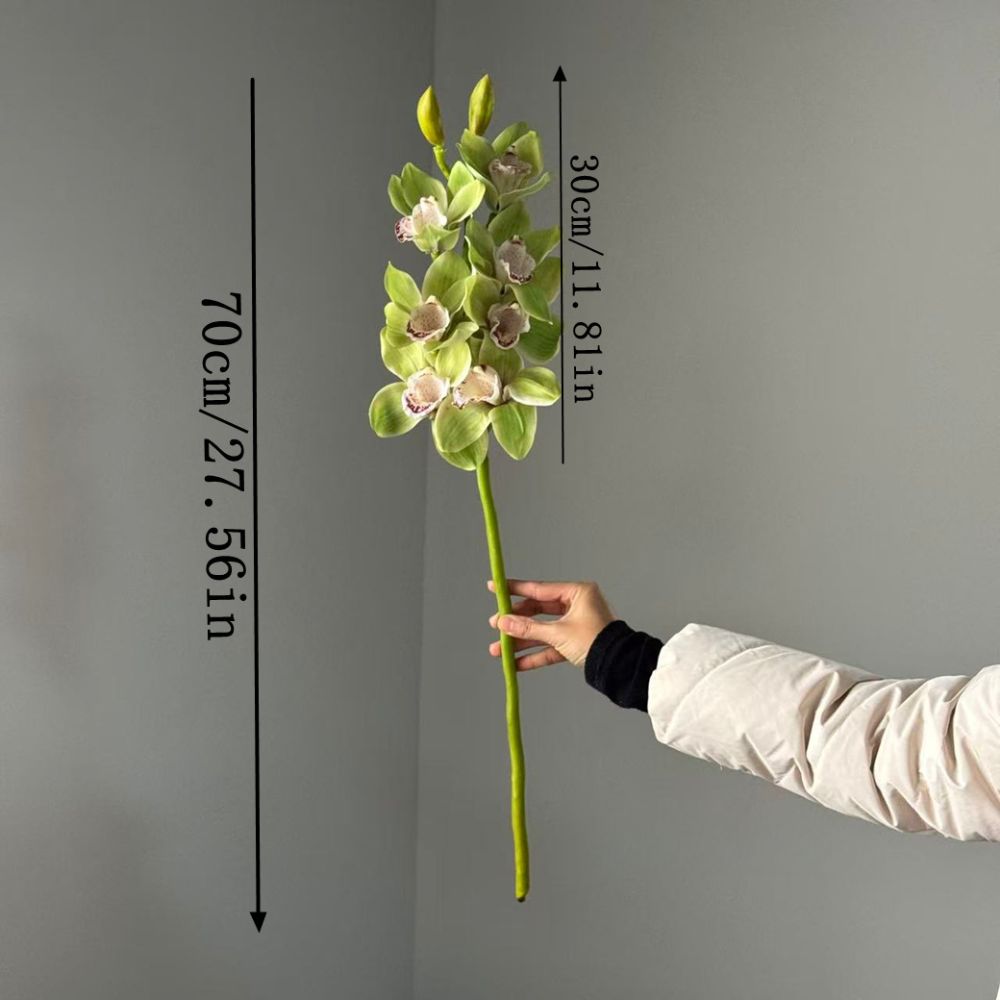 70cm 7-Head Luxurious Real Touch Cymbidium Artificial Flowers
