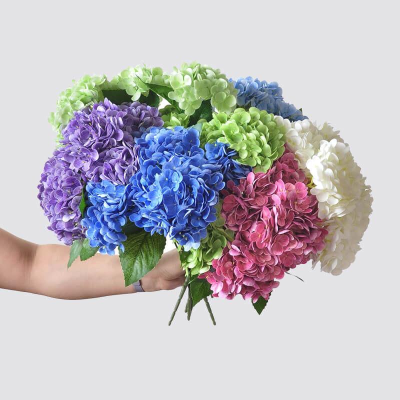 48cm 5 Heads Real Touch Artificial Hydrangea Flower