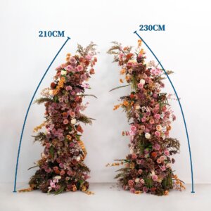 New Arrival Autumn Tone Vintage Pink Artificial Flower Arch Wedding Backdrop Flower Ball - Image 3