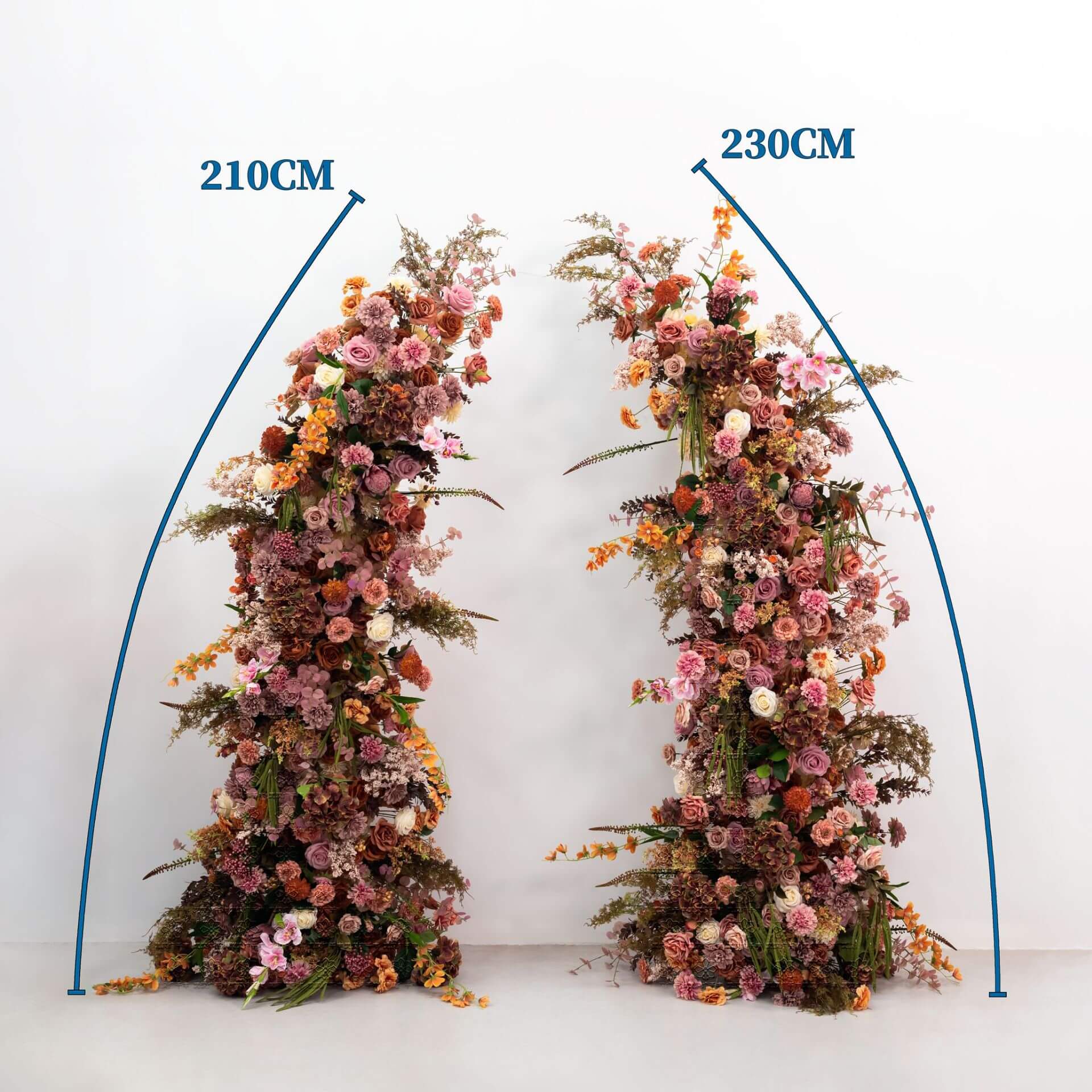 New Arrival Autumn Tone Vintage Pink Artificial Flower Arch Wedding Backdrop Flower Ball - Image 3