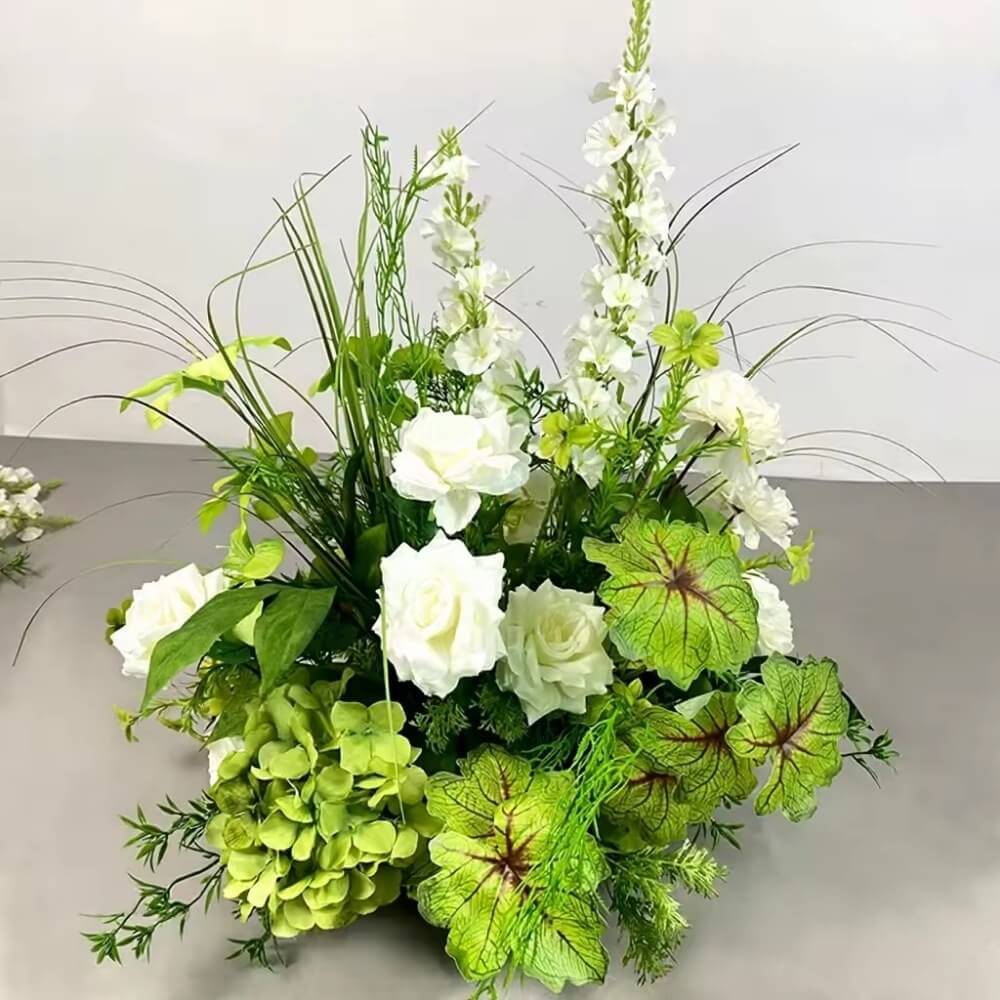 Green&White Set of 4 Floral Arrangements