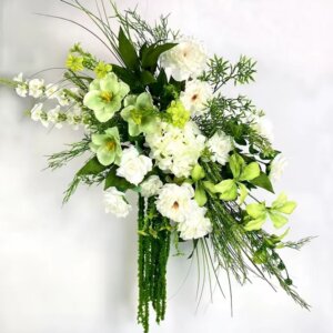 Green&White Set of 4 Floral Arrangements - Image 2