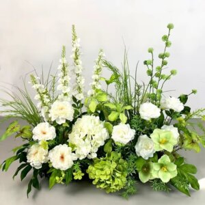 Green&White Set of 4 Floral Arrangements - Image 3