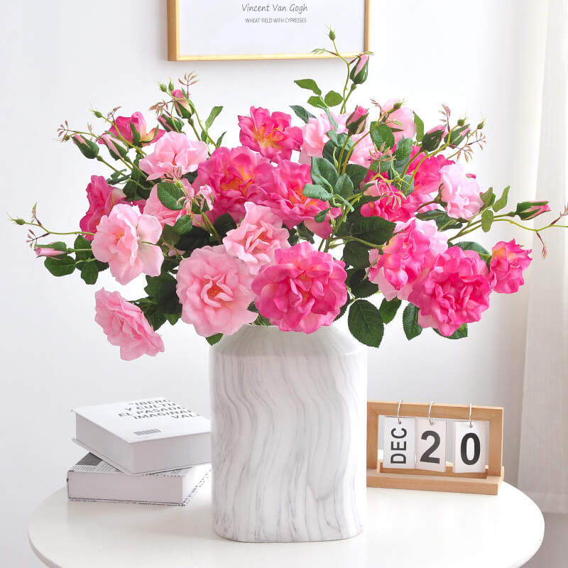 70cm 3-Head Real Touch Artificial Rose Flower