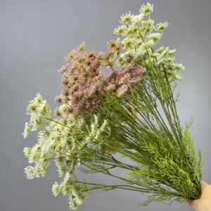 81cm 5-Head Artificial Dill Wildflower Branch - Image 3