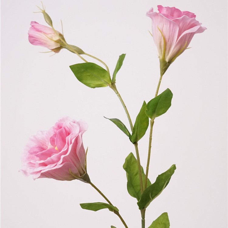 70cm 3-Head Real Touch Artificial Lisianthus
