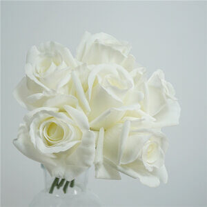 25cm 5 PCS Real Touch Artificial Rose Flower Bouquet - Image 6