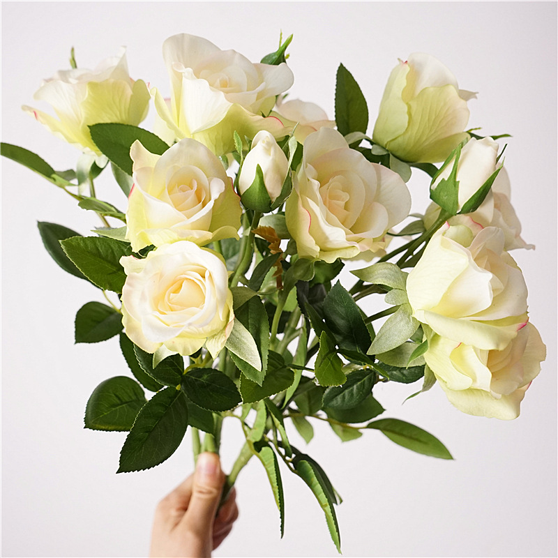 69cm 5-Head Real Touch Artificial Rose Flower