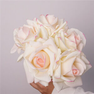 25cm 5 PCS Real Touch Artificial Rose Flower Bouquet - Image 9